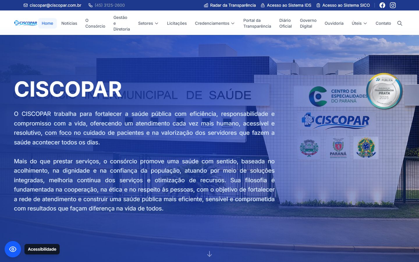 Portal CISCOPAR — Página inicial